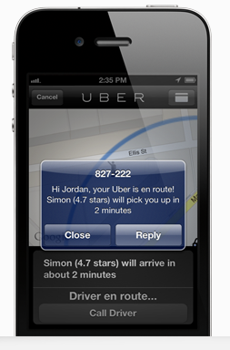 Uber-driver enroute